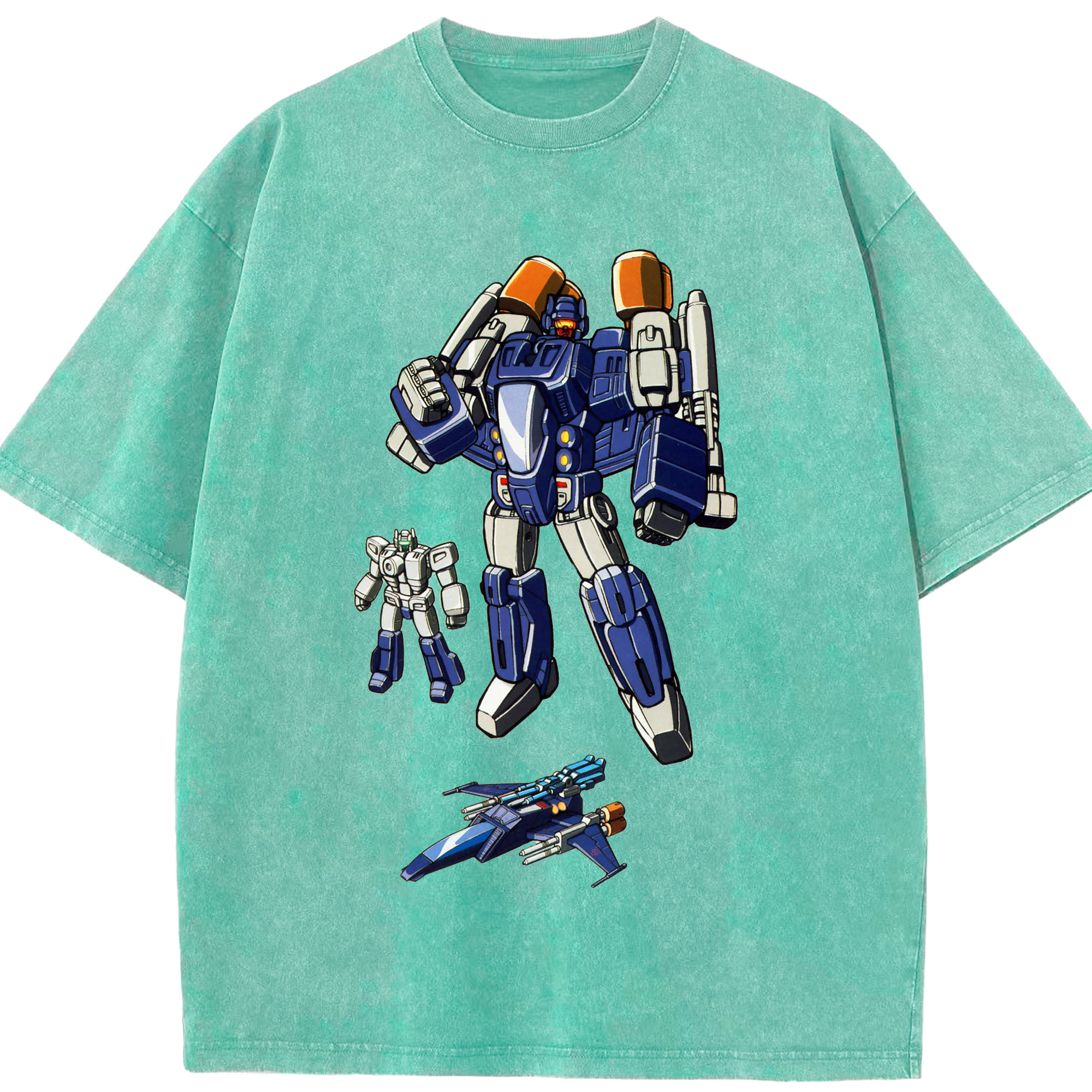 （画像用）  綿100% ヴィンテージ風 半袖Tシャツ（フロントプリント）